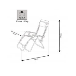 Poltrona Sdraio Cosma Comfort -Lafum Campeggio Negozio poltrona comfort cosma alto grado di comfort struttura pieghevole 2