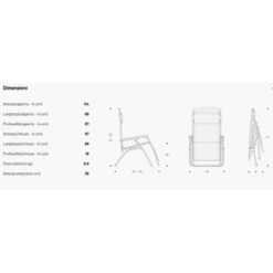 Poltrona Reclinabile LaFuma R Clip Ocean -Lafum Campeggio Negozio sdraio reclinabile r clip ocean 3