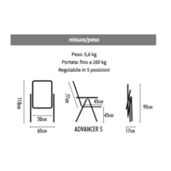 WESTFIELD Sedia Pieghevole Brunner Advancer Small -Lafum Campeggio Negozio sedia pieghevole advancer small 2
