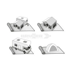 Stuoia Brunner Kinetic 250x400 -Lafum Campeggio Negozio stuoia brunner kinetic 250x400 grammatura 400 copertura pavimento protezione campeggio tenda camper roulotte 2
