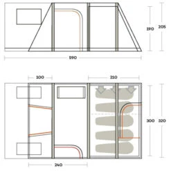 Tenda Ferrino Altair 5 -Lafum Campeggio Negozio tenda ferrino altair 5 family struttura pneumatica performatica gonfiabile ampia spaziosa abside anteriore campeggio stanziale 8